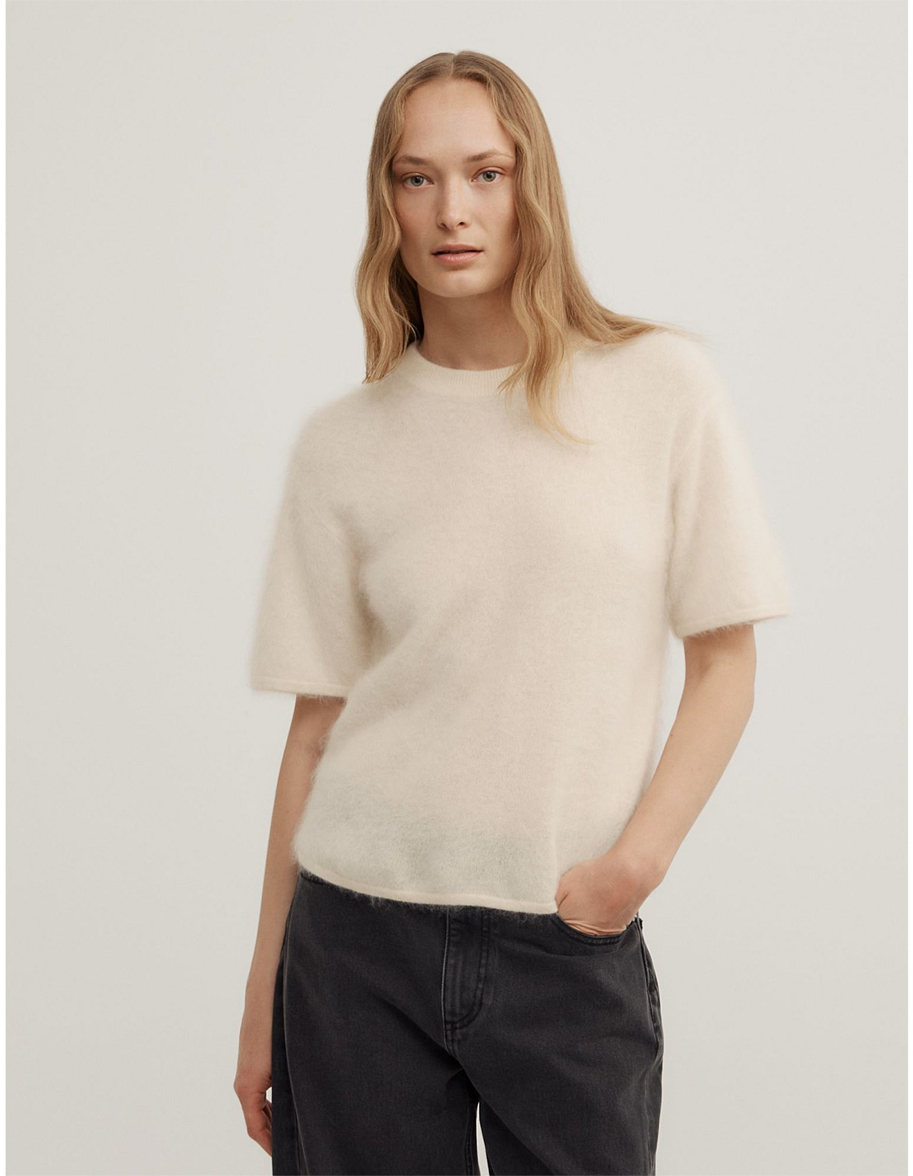 Cashmere Knit T-Shirt | David Jones (Australia & New Zealand)