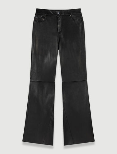 Leather trousers | Maje US