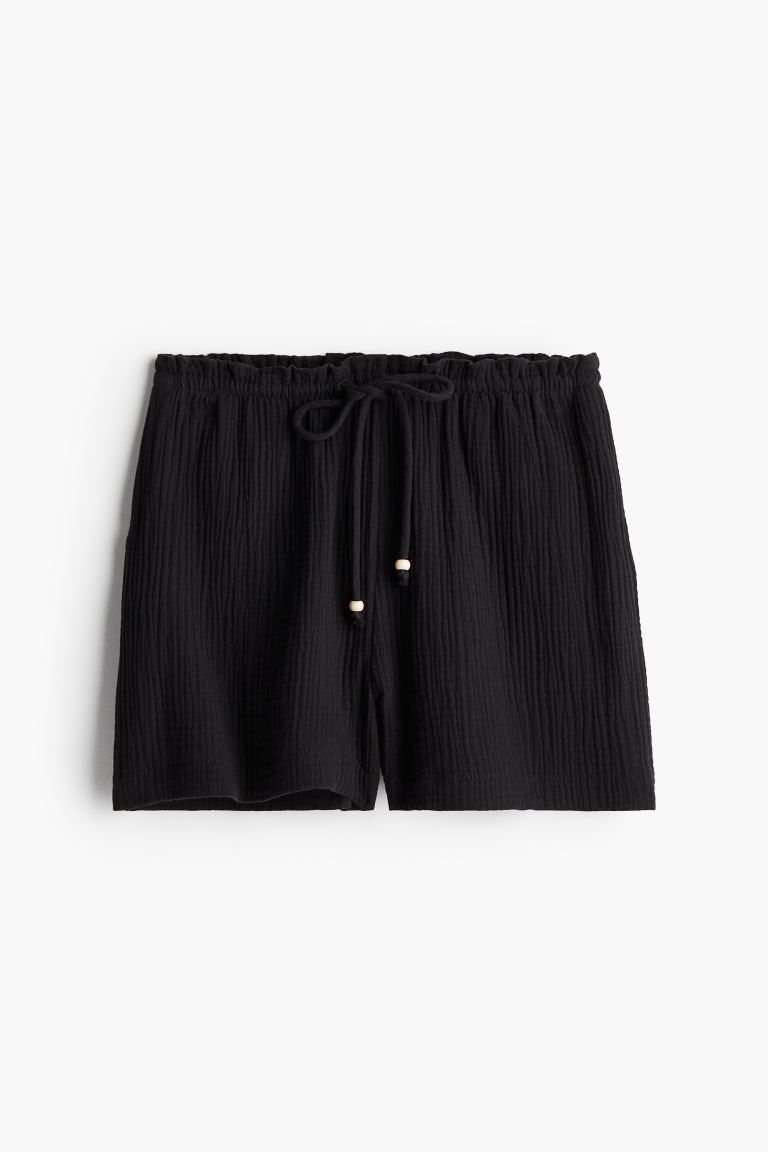 Muslin Shorts - Black - Ladies | H&M US | H&M (US + CA)