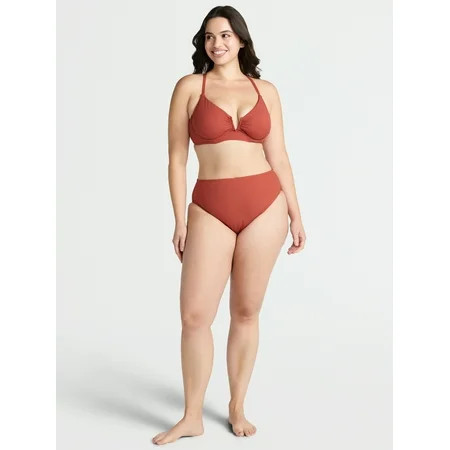 Time and Tru Women’s and Women's Plus Hi Cut High Rise Bikini Bottoms, Sizes XS-2X | Walmart (US)