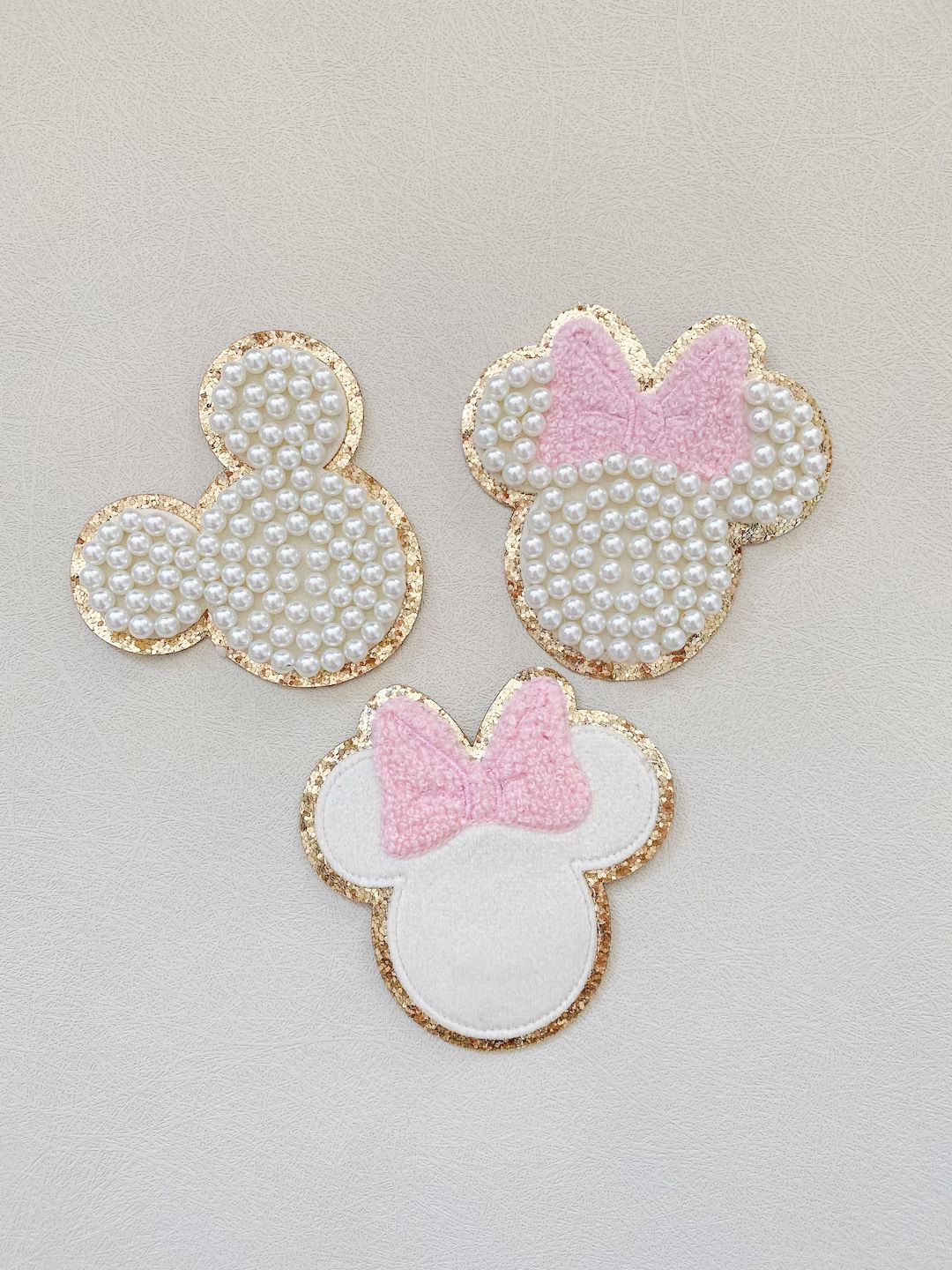 DIY Pearl Mickey Patch Patches Self Adhesive Patches DIY - Etsy | Etsy (US)