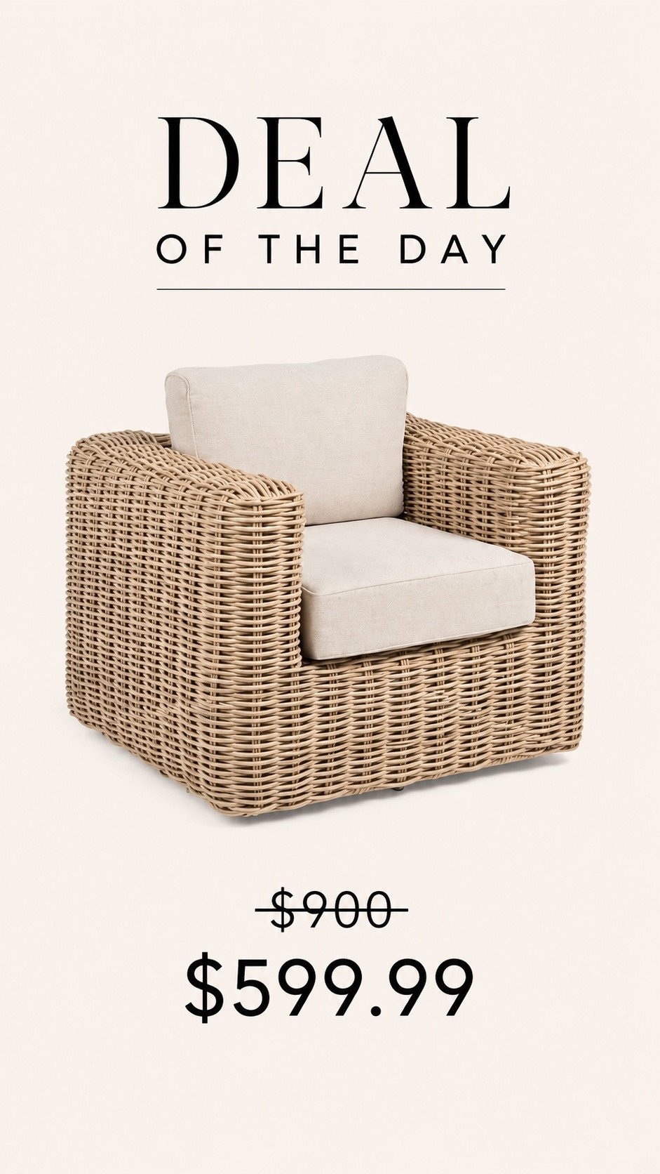 Outdoor Wicker Chair Deal of the Day

This oversized wicker accent chair looks like something straight out of a luxury resort patio. I love the chunky woven texture paired with the soft neutral cushion. Such a good statement piece for a covered patio, outdoor kitchen, or cozy summer seating area — especially at this price.

#LTKSeasonal #LTKHome #LTKSaleAlert