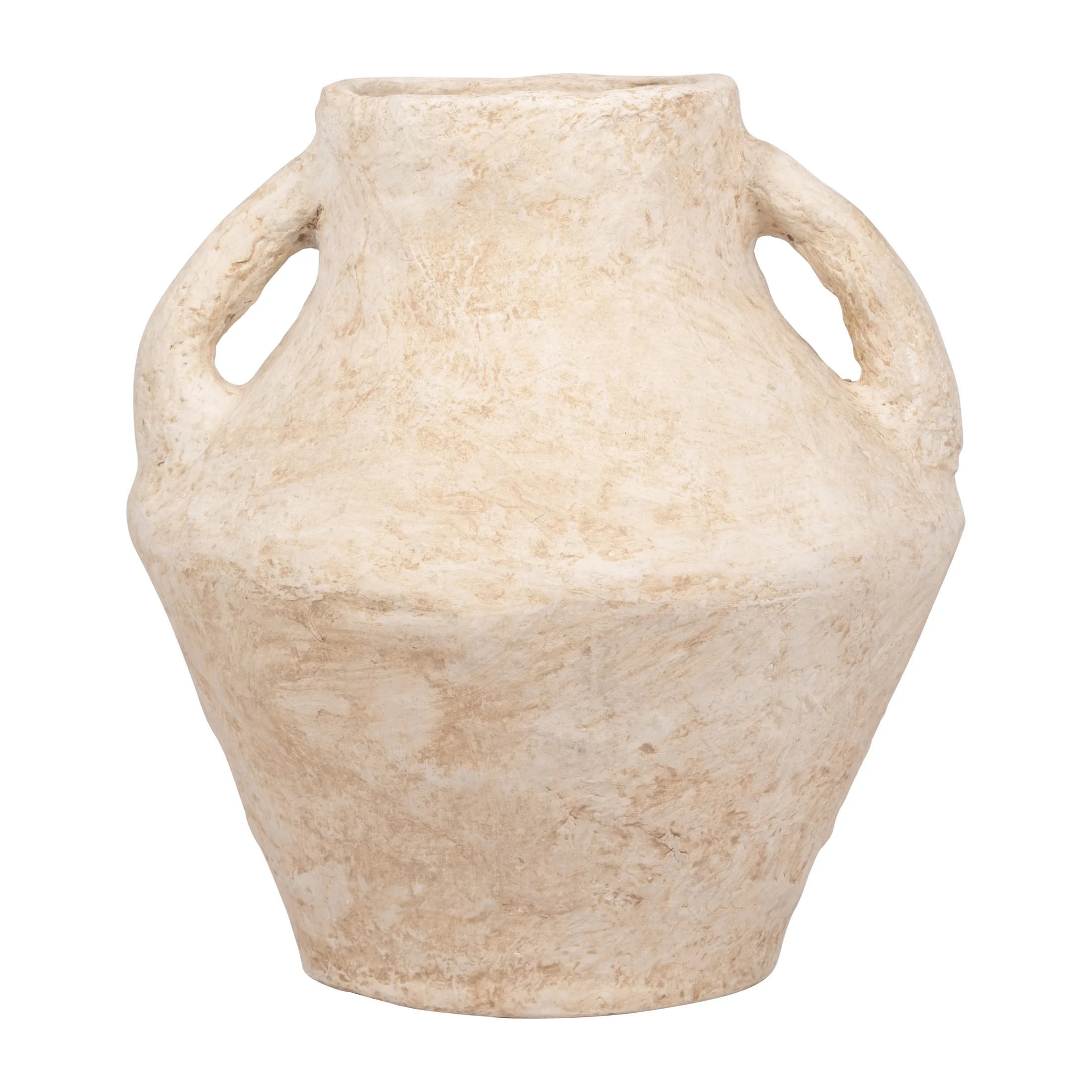 Sagebrook Home Paper Mache, Vase With Handles, White | Walmart (US)