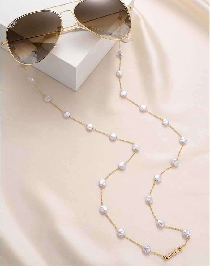 Ettika Glasses Strap. Eyeglasses Chains For Reading Glasses for Women. Gold Tone or Rhodium Cord.... | Amazon (US)