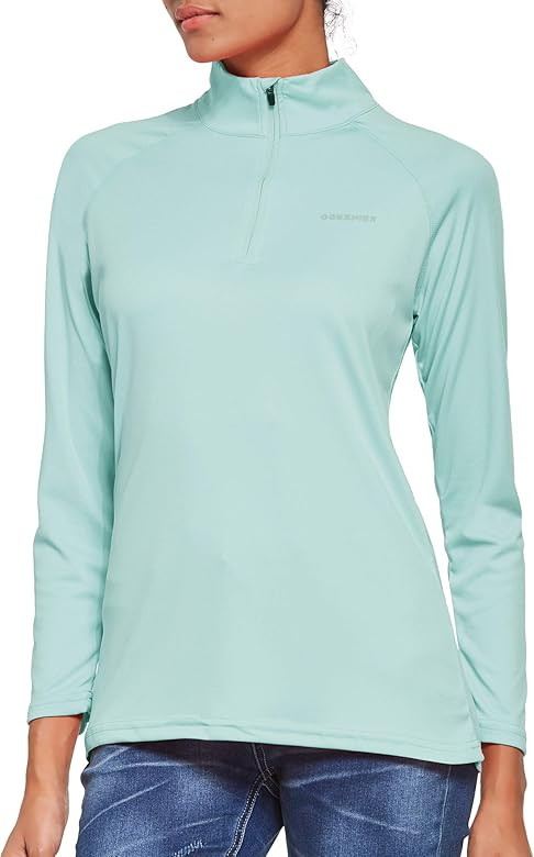 Ogeenier Women's 1/4 Zip Pullover UPF 50+ UV Sun Protection Long Sleeve Shirts Outdoor Running At... | Amazon (US)