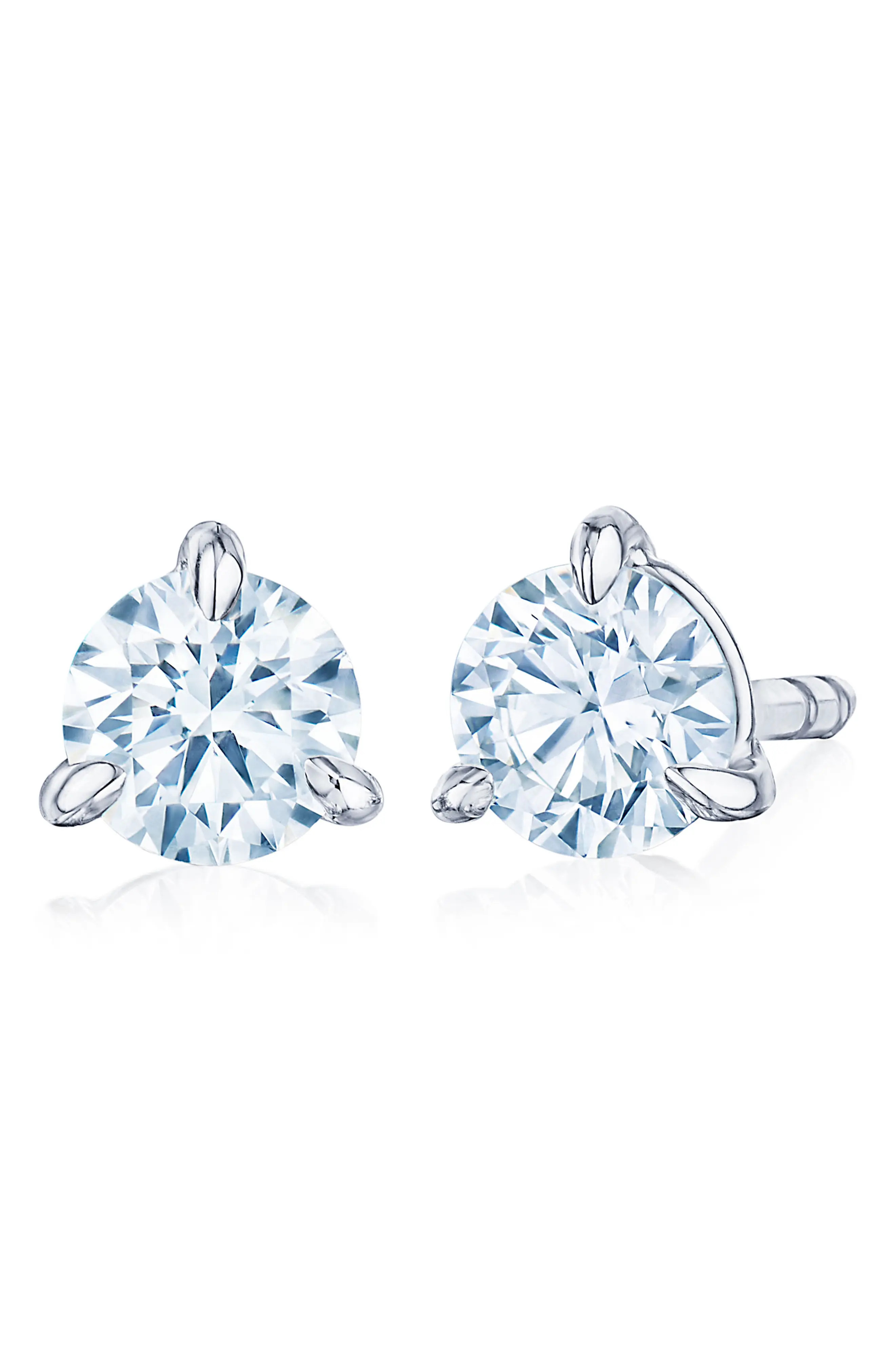 Round Brilliant Cut Diamond & Platinum Stud Earrings - 0.50ct. (Women) | Nordstrom | Nordstrom