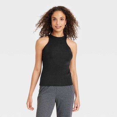 Women's Slim Fit High Neck Tank Top - A New Day™ | Target