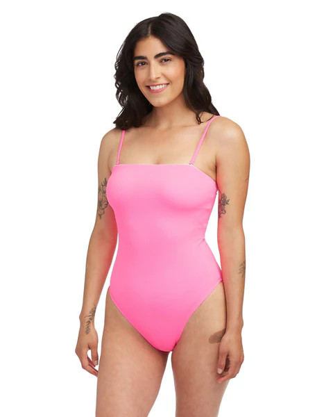 Molly Rib One Piece Swimsuit - Strawberry Punch | ban.do Designs, LLC