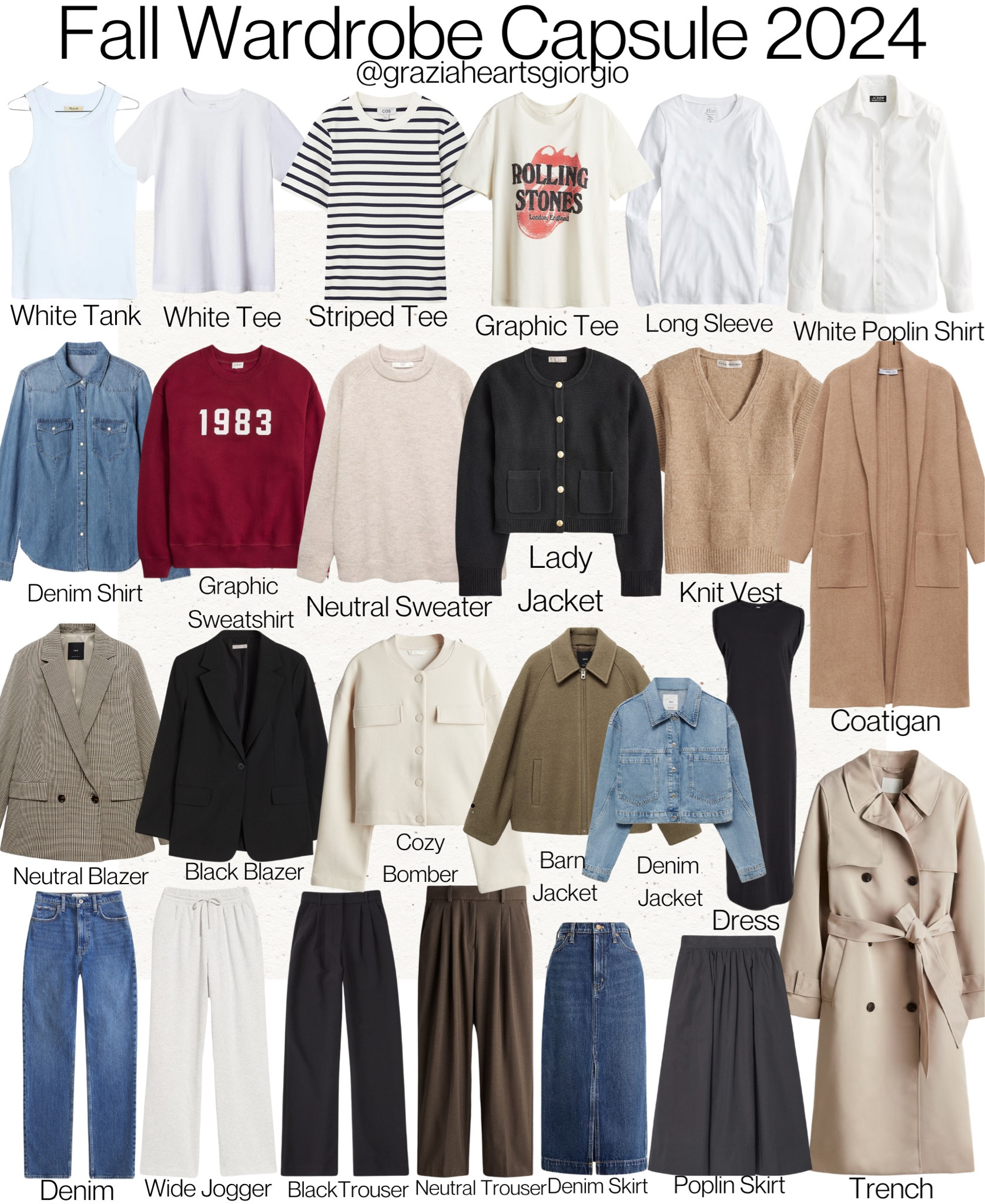 FALL WARDROBE CAPSULE 2024 - PART 1
.
#capsule #fallcapsule 

#LTKSeasonal #LTKFindsUnder100 #LTKStyleTip