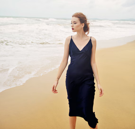 Silk Slip Dress  Spaghetti Straps  Long Silk Slip  | Etsy Canada | Etsy (CAD)