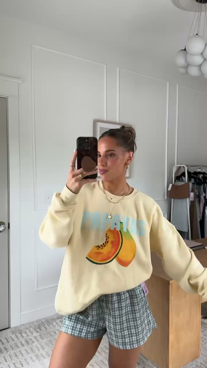 Thought this sweatshirt as SO cute & had to have it!! I will say that it is super oversized (wearing in a small).

Lounge Wear
Comfy Outfit
Graphic Sweatshirt
Lounge Shorts
Oversized Top 

 

#LTKSeasonal #LTKFindsUnder50 #LTKStyleTip