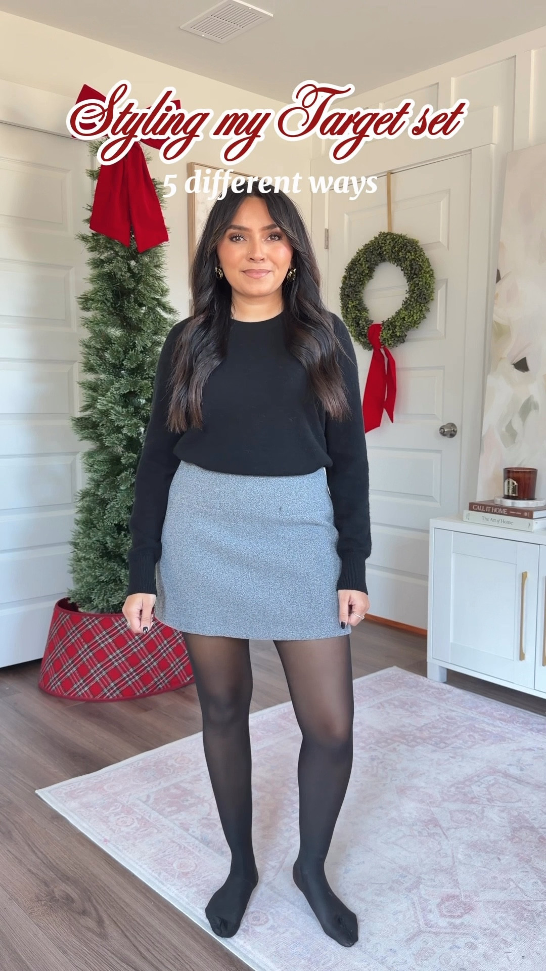 1 Target Set Styled 5 Ways!
For reference: I’m 5’0, 32b bra size, and 2/26 in bottoms, pear shaped. 
*Everything I share is unaltered! TTS means true to size. Between size 5-6.6 in shoes

Gray boucle lady jacket size xs TTS
Gray boucle skirt size 2 TTS
Black sweater - similar linked
Black tights size small TTS
Black boots - similar linked

Black coat size xs petite TTS
Burgundy sweater - similar linked
Black sweater - similar linked
Gray boucle skirt size 2 TTS
Black tights size small TTS
Black loafers size 5 TTS

Burgundy coat size xs petite TTS
Gray sweater - similar linked
Gray boucle skirt size 2 TTS
Black tights size small TTS
Black boots - similar linked

Gray boucle lady jacket size xs TTS
Cream sweater size xs TTS
Black maxi skirt - similar linked
Black boots size 5.5 TTS

Gray boucle lady jacket size xs TTS
Black sweater - similar linked
Black patch pocket wide leg pants size 26, 26” inseam TTS
Black boots size 5.5 TTS


Target bouclé set
Target outfits winter
Target try on haul
petite Target outfits
winter outfit ideas
matching set outfit ideas
bouclé outfit ideas
cozy winter outfits
Target fashion finds
petite winter style
loungewear outfit ideas
minimal winter outfits
mix and match outfits
winter capsule wardrobe
neutral winter outfits
Rachel Miranda Blog
Honeysweetpetite
Cyber monday
Black friday


#LTKPetite #LTKFindsUnder50 #LTKFindsUnder100