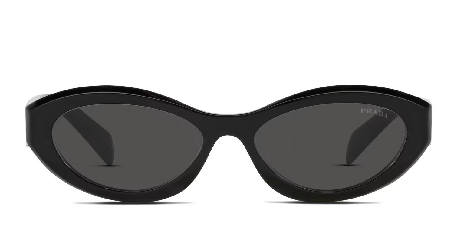 Prada PR 26ZS Shiny Black Prescription Sunglasses - 50% Off Lenses | GlassesUSA
