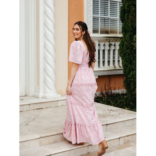 Label Rail x CheapChicFinds Women's Puff Sleeve Maxi Dress | Walmart (US)