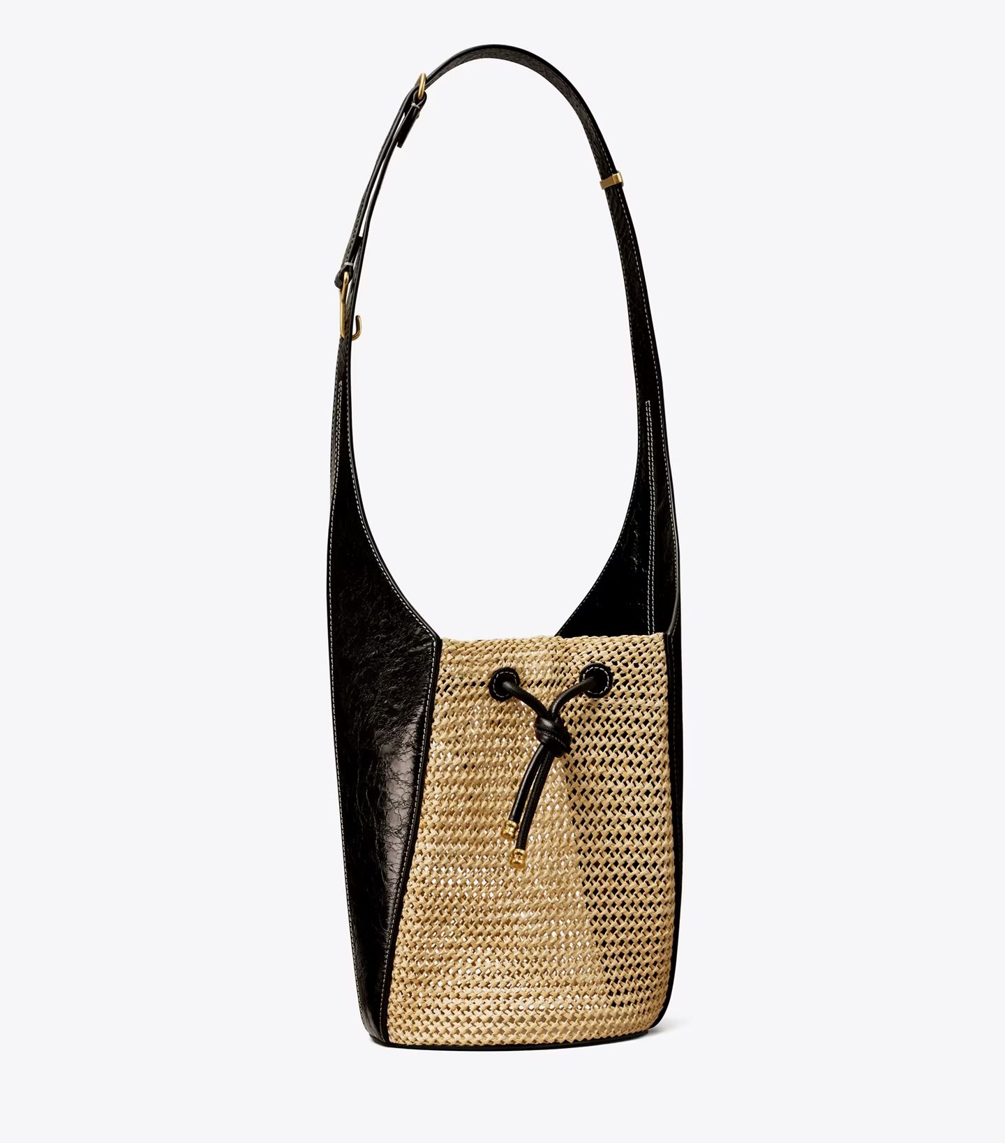 Raffia Bucket Bag: Women's Designer Hobo Bags | Tory Burch | Tory Burch (US)