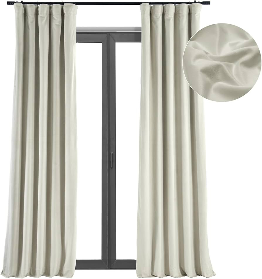 HPD Half Price Drapes Signature Velvet Thermal Blackout Curtains for Living Room 108 Inch Long (1... | Amazon (US)