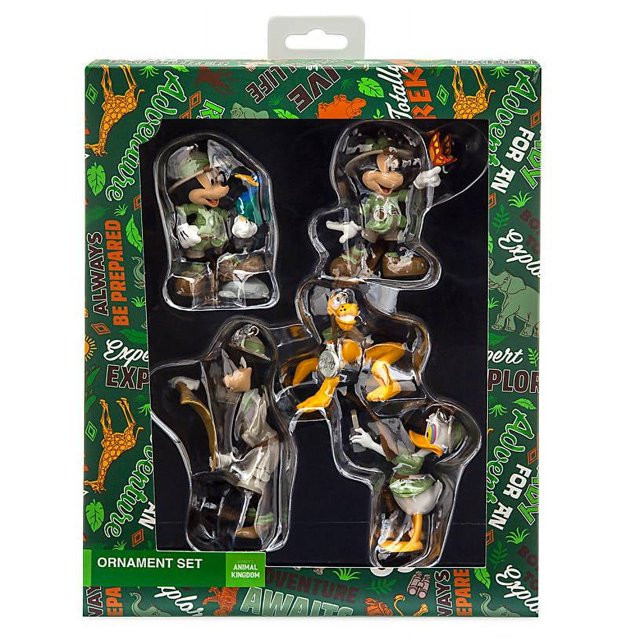 Disney Parks Animal Kingdom Mickey and Friends Safari Ornament Set New with Box | Walmart (US)