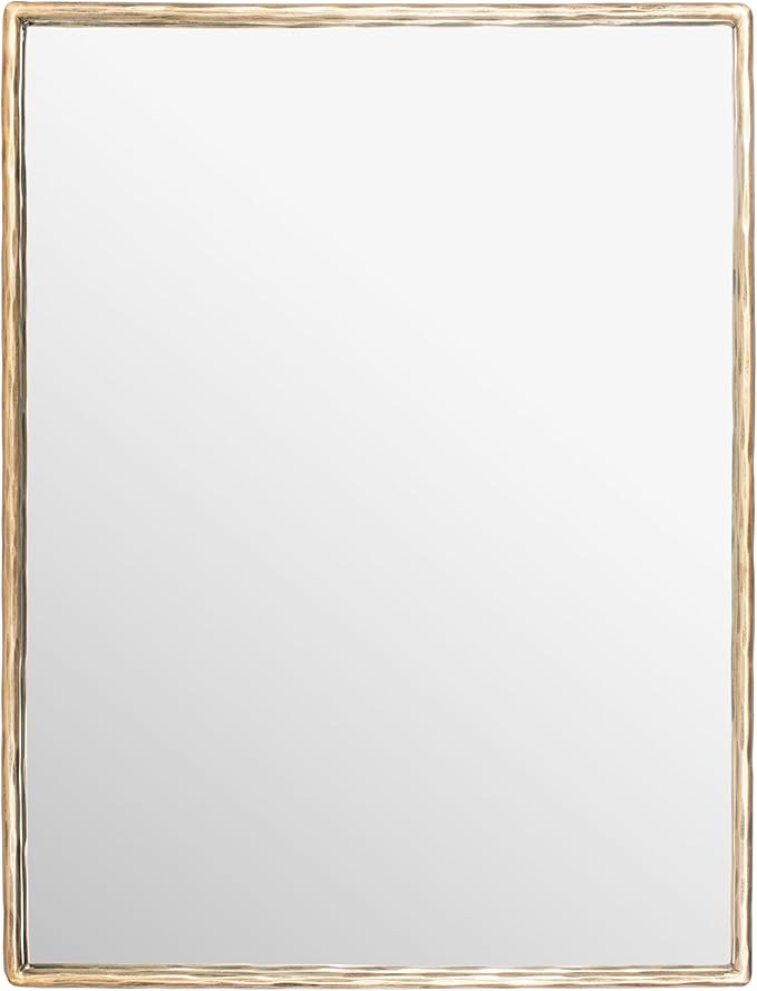 SAFAVIEH Generic Couture Collection Trish Brass 30 x 40-inch Rectangle Metal Accent Mirrors | Amazon (US)