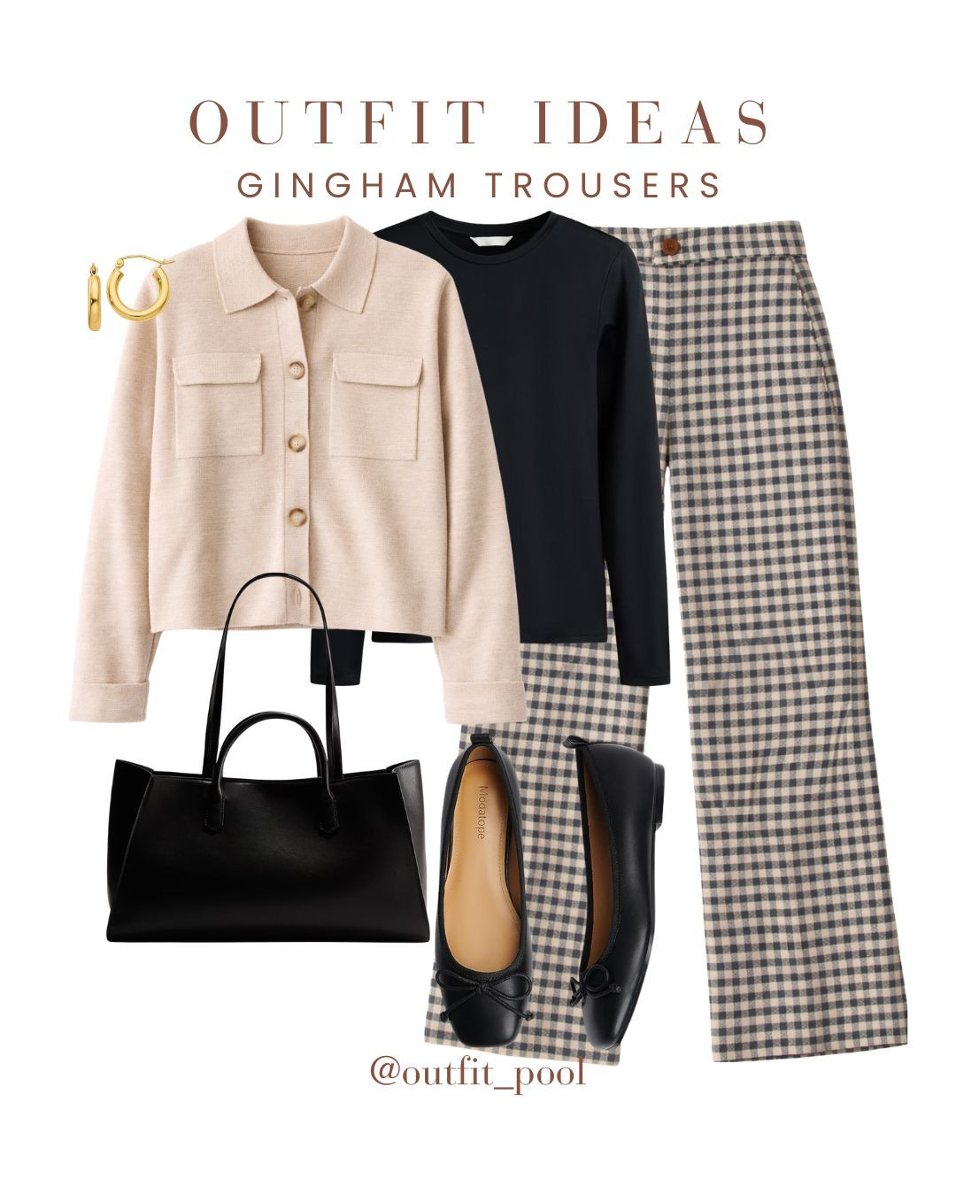 
Gingham trousers, three ways ✨ Styled these Sezane gingham trousers in 3 versatile looks — from casual to polished, perfect for spring and summer days 1️⃣ With a denim waistcoat for a cool, laid-back vibe 2️⃣ With a black cardigan for a classic, everyday look 3️⃣ With a beige cropped jacket for a polished, put-together outfit Light, trendy, and easy to style — gingham is the print that instantly makes an outfit feel fresh 👏 To shop these looks, comment “link” and I’ll DM you, or check the Amazon Storefront link in bio 🛍️💌 (Gingham Trousers, Gingham Pants Outfit, Checked Trousers, Gingham Outfit Ideas, Preppy Style, Chic Casual Outfit, Spring Outfit Inspiration, Summer Outfit Ideas, Workwear Gingham Pants, Business Casual Outfit, Patterned Trousers Outfit, Capsule Wardrobe Pieces, Neutral Outfit Ideas, Smart Casual Look, Feminine Outfit Ideas, Weekend Outfit Style, Outfit Inspiration) 

 #LTKgrwm #LTKootd #LTKWorkwear