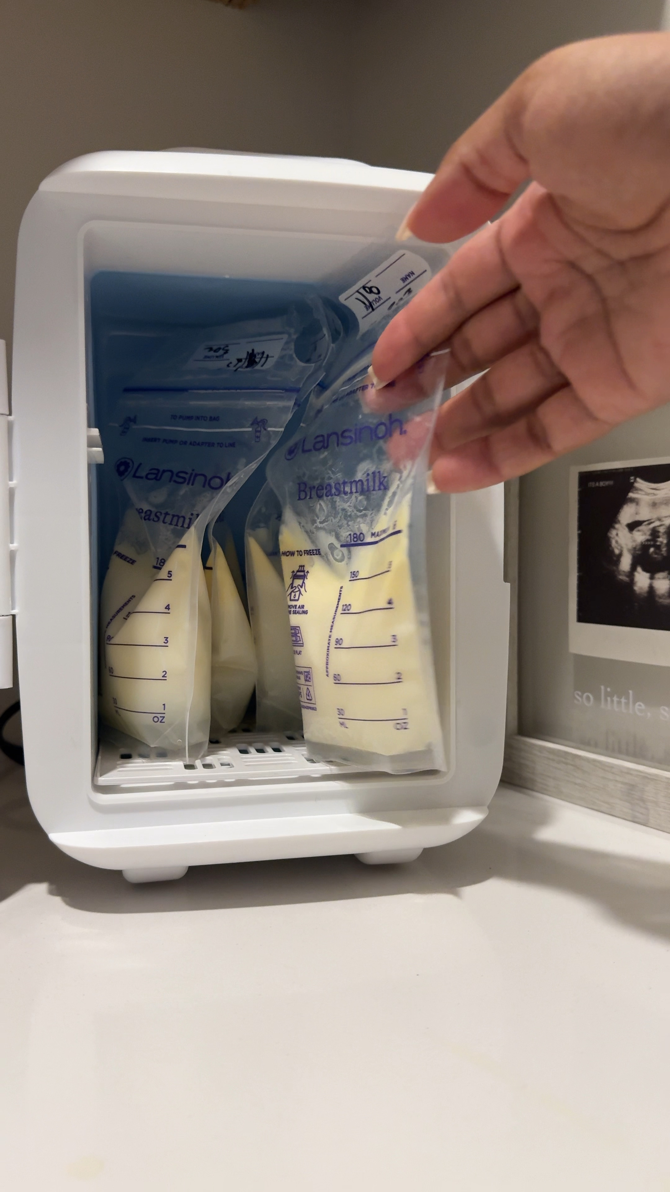 The best hack to pumping at night is having a mini fridge to store your milk and keep it super cold ! This has helped so much so we don’t have to go up and down the stairs, or worse accidentally leave it out too long.

#LTKHome #LTKFamily #LTKBaby