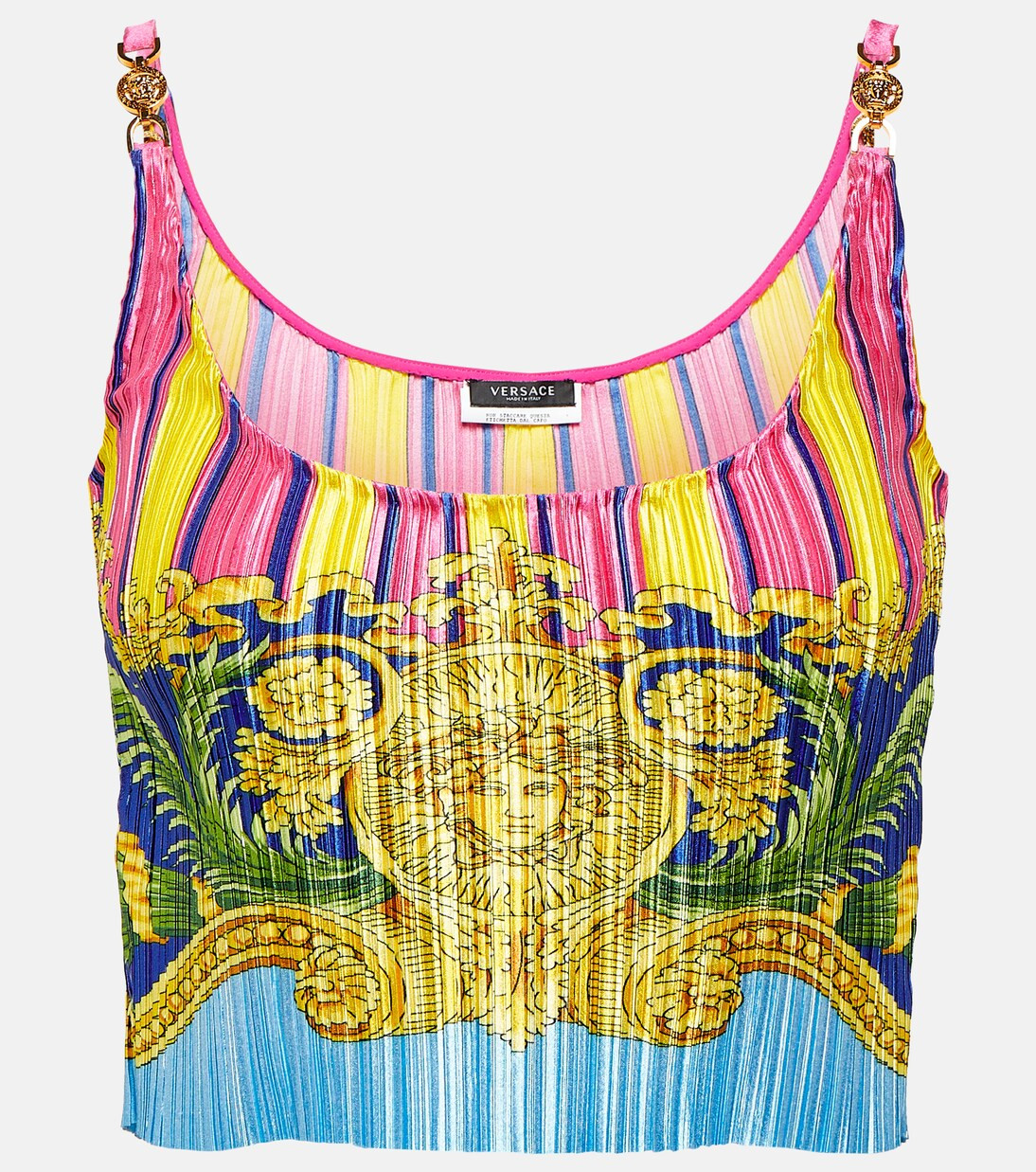 Medusa Palm Springs plissé crop top | Mytheresa (US/CA)