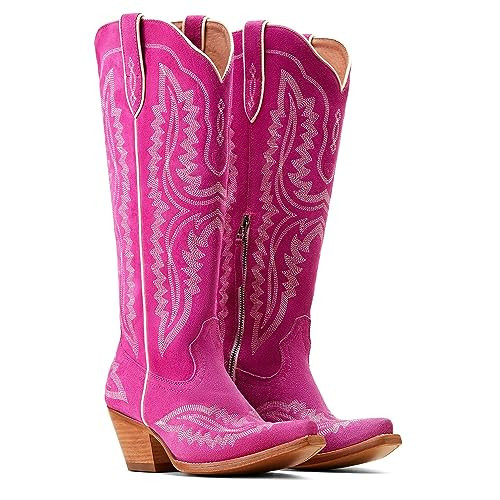 ARIAT Women's Casanova Western Boot, Haute Pink Suede, 9.5 | Amazon (US)