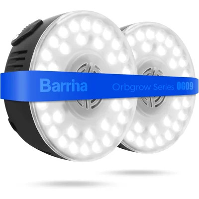 Barrina Orbgrow Og09 Puck Led Grow Light, 5000k 18w, Plant Lights For Indoor Plants Full Spectrum, 2 Packs, Black | Wayfair North America