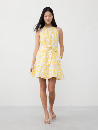 Poplin Tiered Mini Dress | Banana Republic Factory