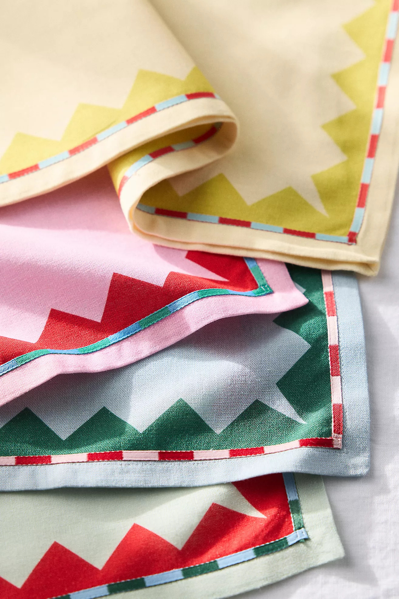 Amrita Assorted Napkins, Set of 4 | Anthropologie (US)
