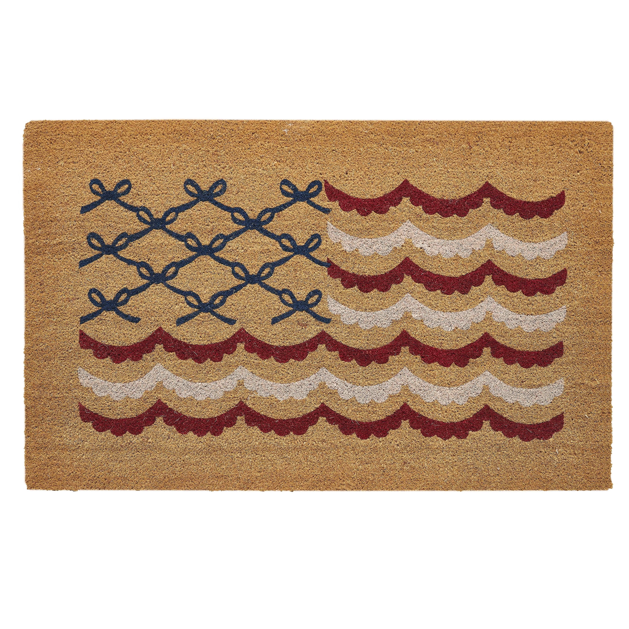 Bow Flag Coir Outdoor Doormat, Red/White/Blue, 48" x 30", by My Texas House | Walmart (US)