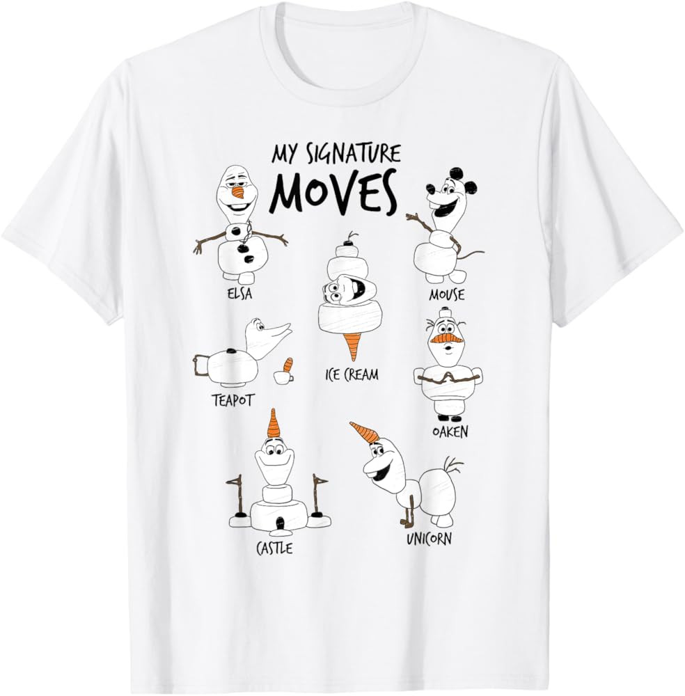 Disney Frozen 2 Olaf My Signature Moves Character Textbook T-Shirt | Amazon (US)
