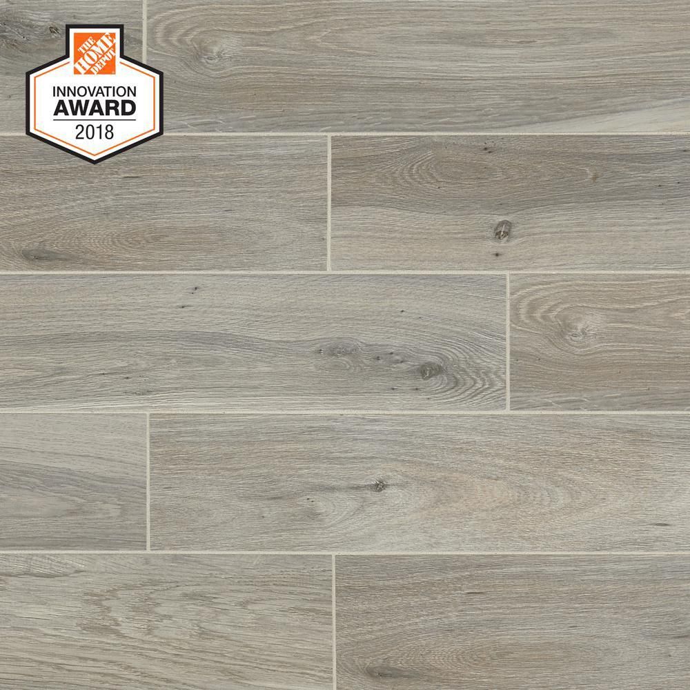 Lifeproof Ember Wood 6 in. x 24 in. Glazed Porcelain Floor and Wall Tile (14.55 sq. ft. / case)-L... | The Home Depot