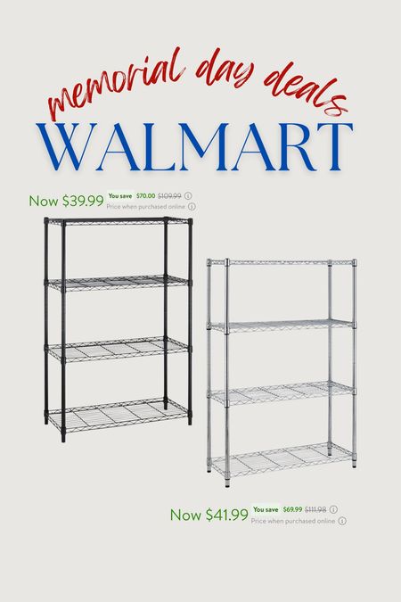 Shelf storage racks on major price drop for Memorial Day!