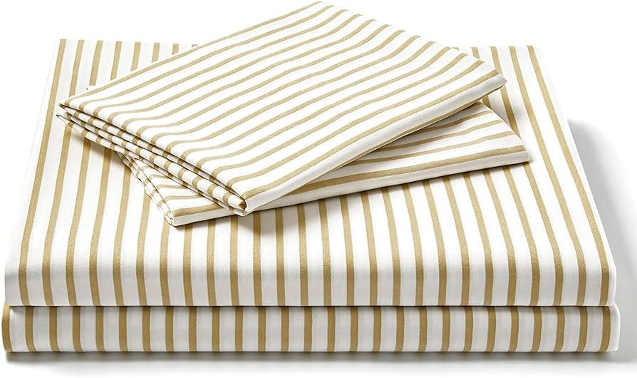 Full Size Bed Sheets - Ultra Soft Striped Sheets - Brushed Microfiber - Deep Pockets up to 16" - ... | Amazon (US)