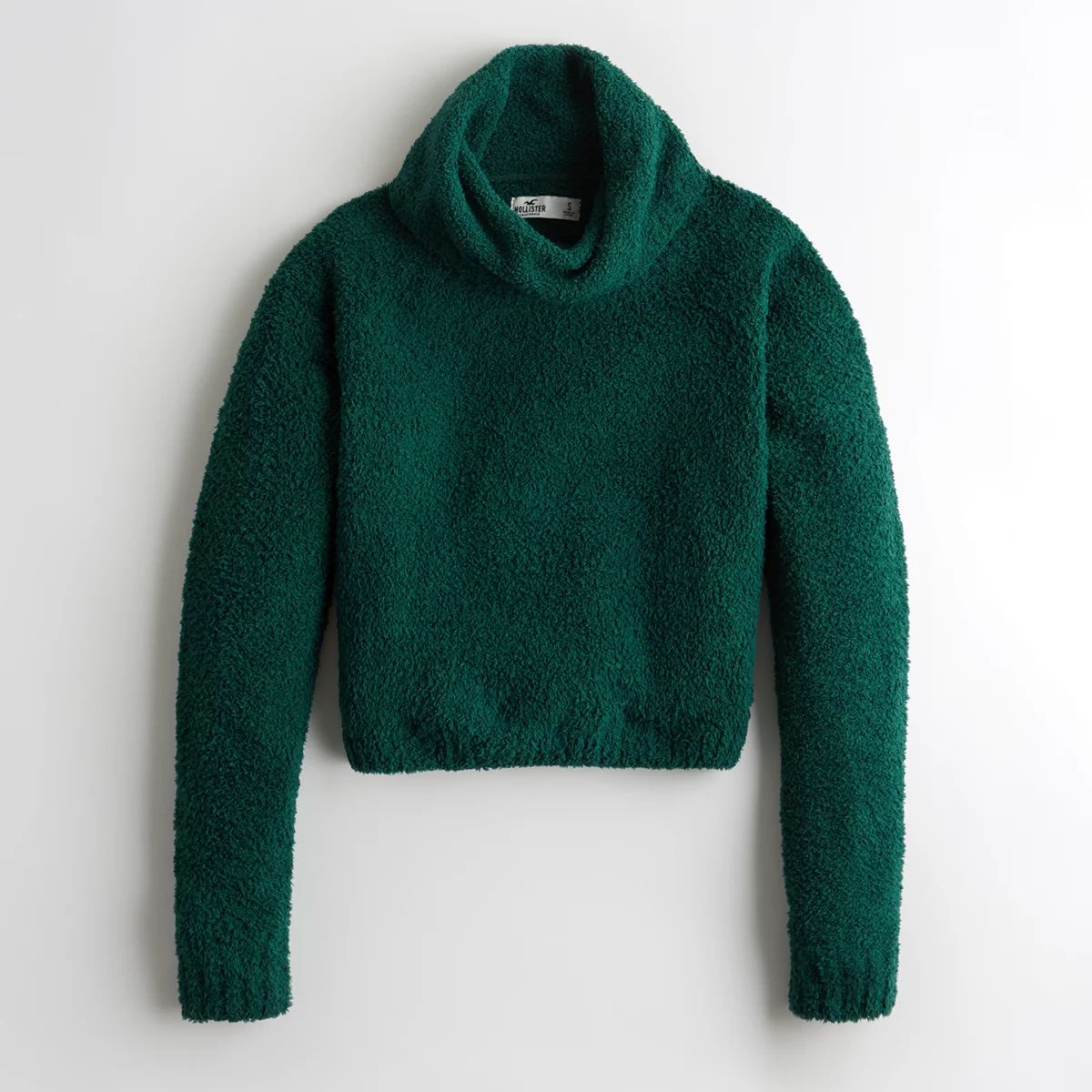 Girls Fuzzy Crop Turtleneck Sweater from Hollister | Hollister US