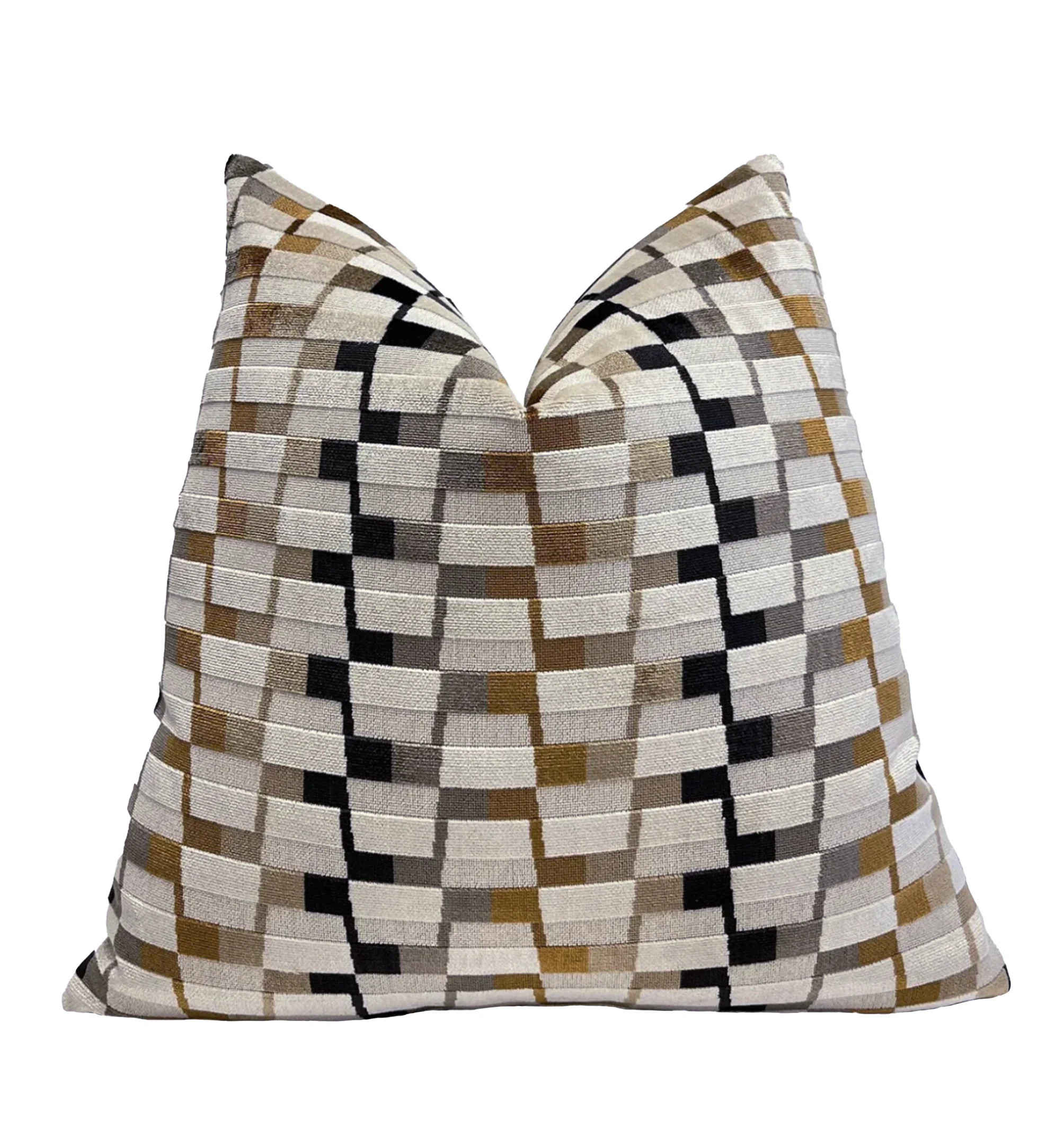 Smoky Multicolored Velvet Throw Pillow Cover | Wayfair North America