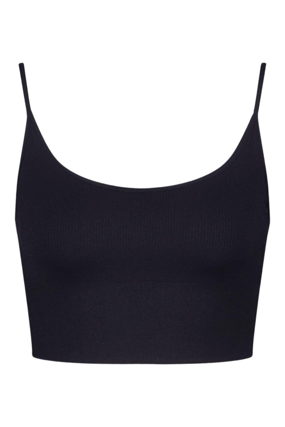 Ribbed Seamless Longline Lounge Bra | Boohoo.com (FI)