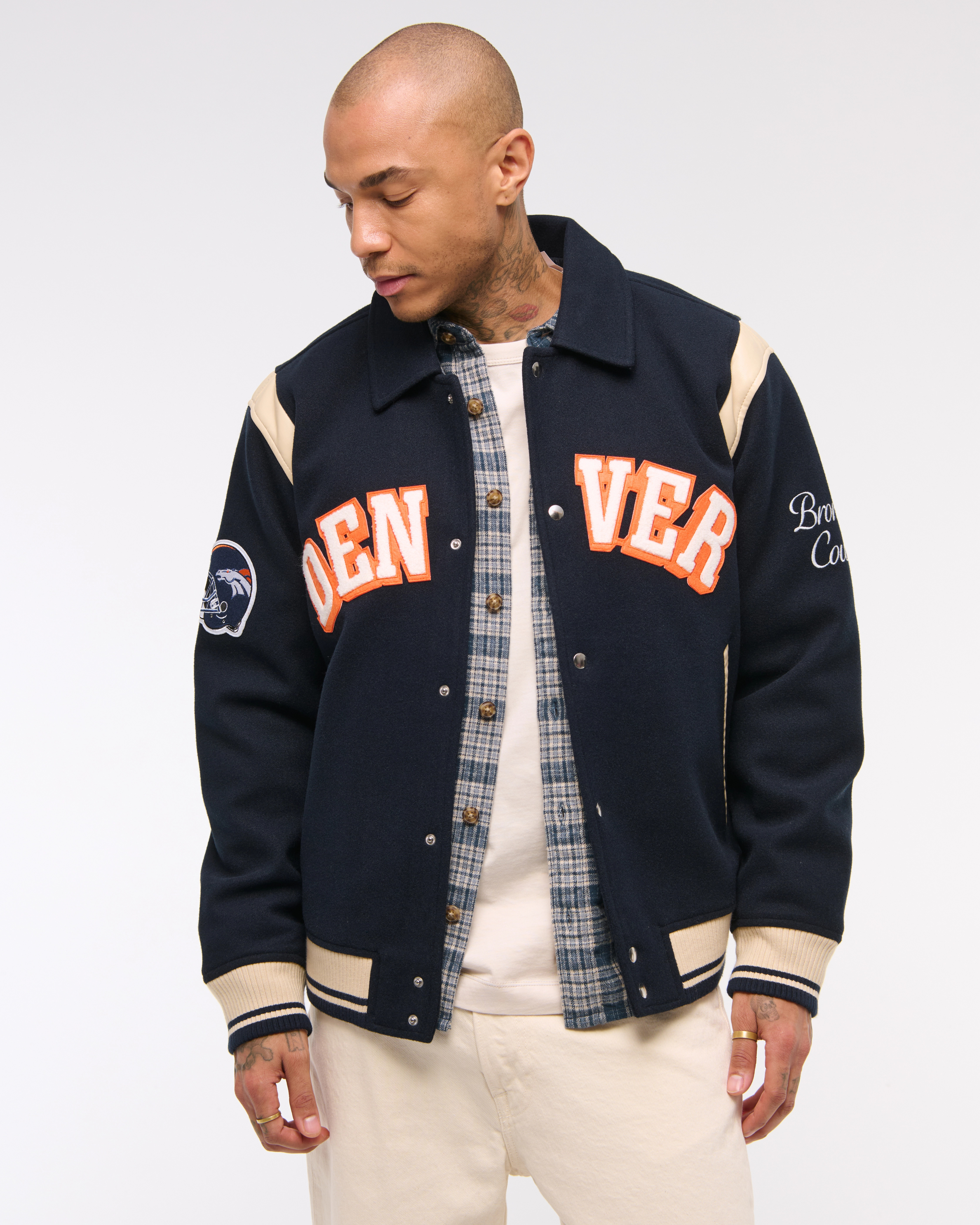 Denver Broncos Varsity Bomber Jacket | Abercrombie & Fitch (US)