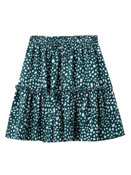 'Carly' Dotted Print Ruched Mini Skirt | Goodnight Macaroon