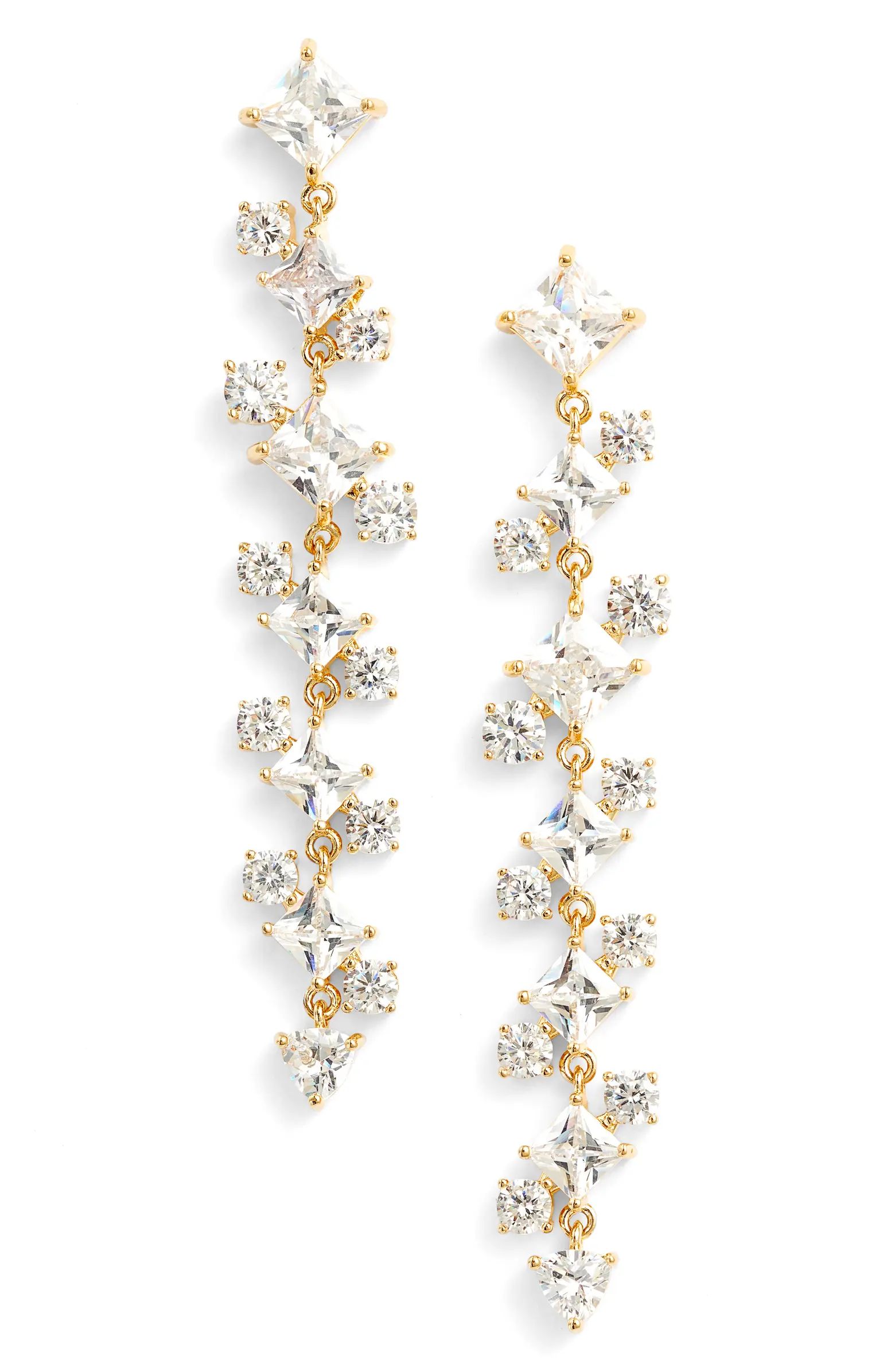 Mixed Cubic Zirconia Linear Earrings | Nordstrom