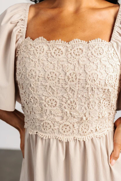 Fauna Lace Top Dress | Natural | Baltic Born