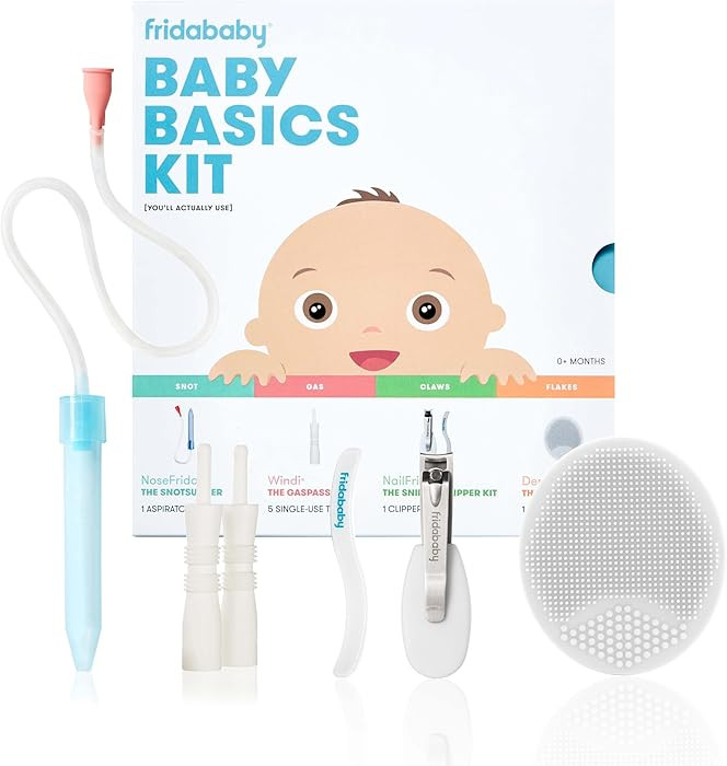 Frida Baby Basics Kit, 6pc Baby Essentials Kit Includes Nasal Aspirator Snotsucker, NailFrida Nai... | Amazon (US)