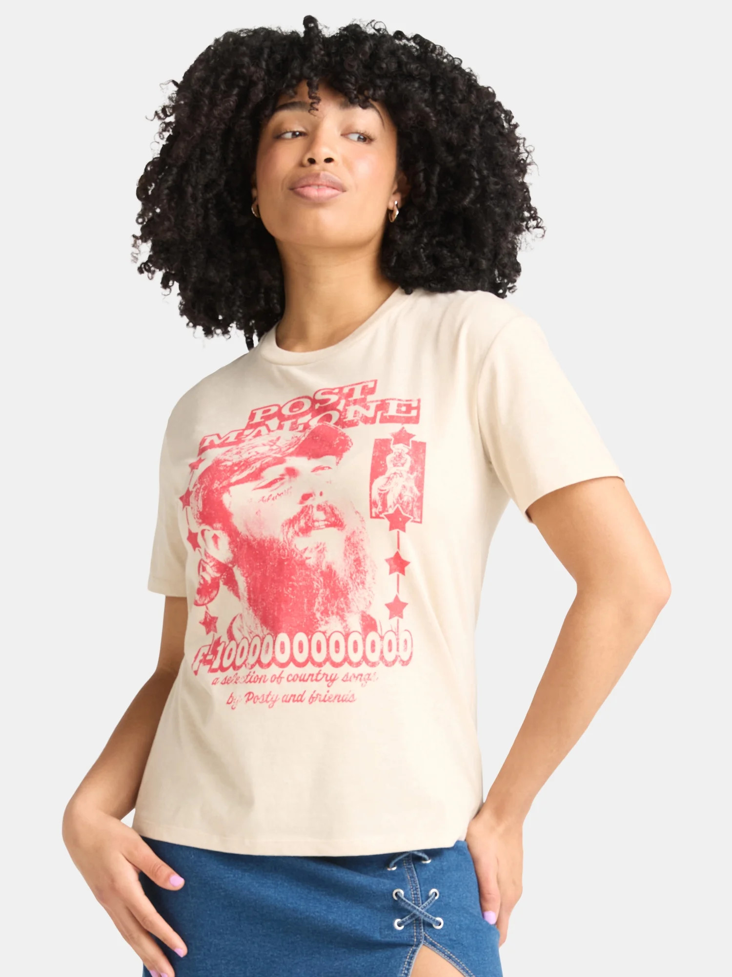 Post Malone Women's Graphic Band Tee with Short Sleeves, Sizes XXS-XXL | Walmart (US)
