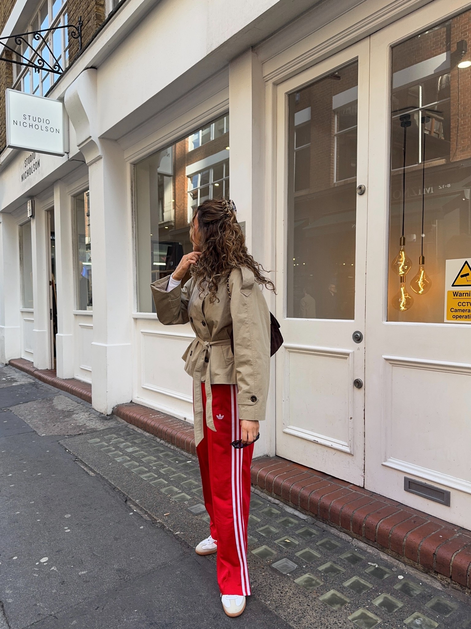 How I’m styling my adidas track pants in red this spring. I love the upgraded design of a spring jacket classic with this cropped trench coat 🧥 Paired with my red and white adidas samba trainers this outfit is the perfect everyday casual outfit for a busy day in London ❤️

#LTKstyletip #LTKSeasonal #LTKfindsunder50