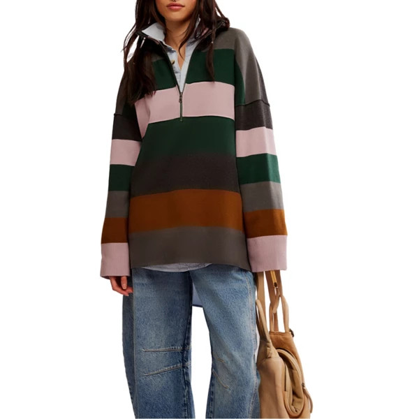 Women's Free People Pullover Sweater Coastal Stripe Small Pine Grove | Scheels