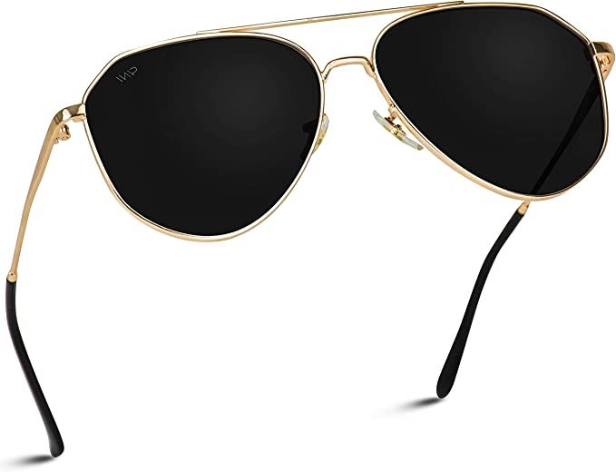 WearMe Pro Polarized Aviator Sunglasses for Women and Men | UV Protection | Reflective Lens | Pin... | Amazon (US)