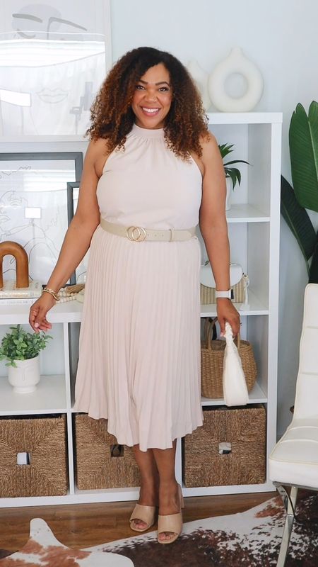 Wedding guest dress coming at ya! #ad Wearing a size large. This dress comes in a bunch of colors! 

#LTKMidsize #LTKWedding #LTKFindsUnder50