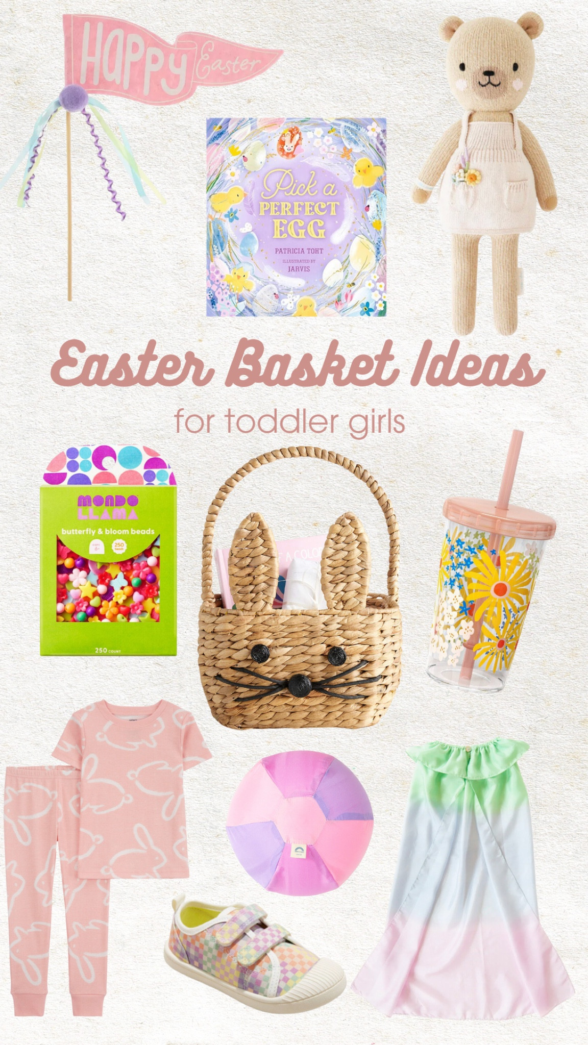 Easter basket ideas for toddler girls 🐰🐣🩷 

Pennant is from Hobby Lobby, play silks are from Sarah’s Silks 

#LTKbaby #LTKSeasonal #LTKkids
