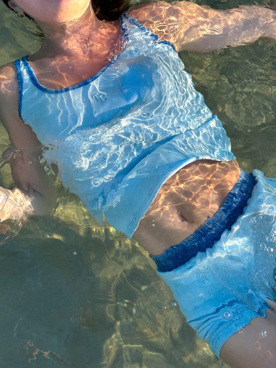 RIB SHORT LIGHT BLUE/ ROYAL BLUE | The Bar