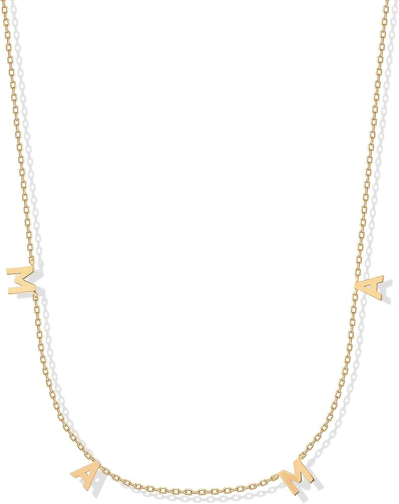 PAVOI 14K Gold Plated Pendant Mom Necklace for Women - Dainty Gold Chain Mama Necklace Jewelry Gi... | Amazon (US)
